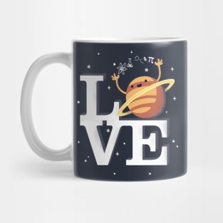 LOVE Science - Saturn Planet - Pi Number - Geeky Maths Mug